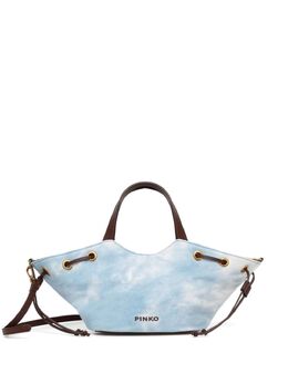 PINKO: Голубая сумка-шоппер 