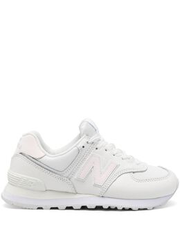 New Balance: Белые кроссовки  574