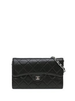 CHANEL Pre-Owned: Чёрный кошелёк 