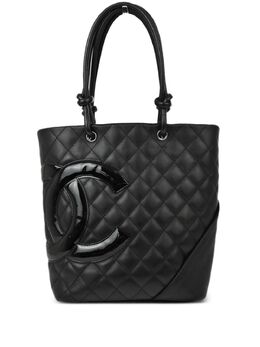 CHANEL Pre-Owned: Чёрная сумка-шоппер 