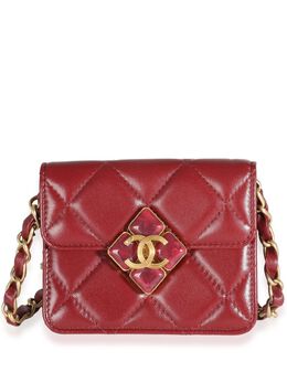 CHANEL Pre-Owned: Бордовая сумка 