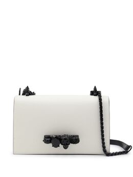 Alexander McQueen: Белая сумка  Jewelled Satchel