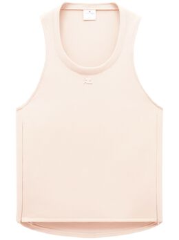 Courrèges: Бежевая майка 