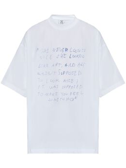 VETEMENTS: Футболка с принтом 