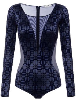 Elisabetta Franchi: Синий боди 