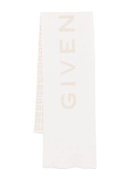 Givenchy: Белый шарф  4G