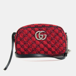 Gucci: Красная сумка  GG Marmont