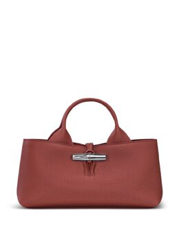 Longchamp: Коричневая сумка-шоппер 