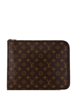 Louis Vuitton Pre-Owned: Коричневый клатч 