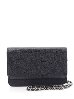 CHANEL Pre-Owned: Чёрный кошелёк 