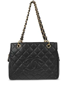 CHANEL Pre-Owned: Чёрная сумка-шоппер 