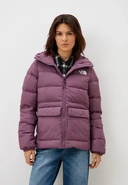 The North Face: Фиолетовый пуховик 