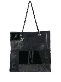 CHANEL Pre-Owned: Чёрная сумка-шоппер 