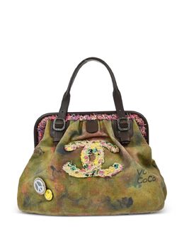 CHANEL Pre-Owned: Зелёная сумка 