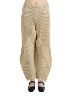 Issey Miyake: Бежевые брюки 