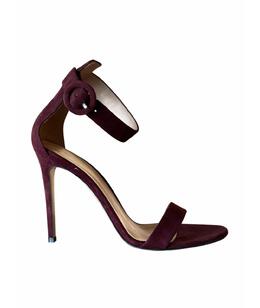 GIANVITO ROSSI: Бордовые босоножки 