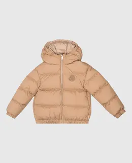 Moncler ENFANT: Бежевый пуховик 