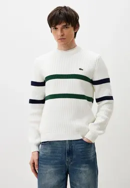 Lacoste: Белый свитер 