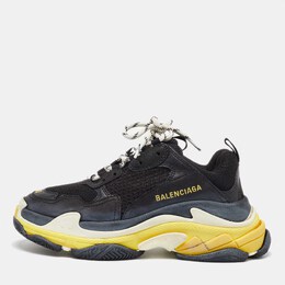 Balenciaga: Чёрные кроссовки  Triple S