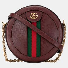 Gucci: Бордовая сумка через плечо  Ophidia