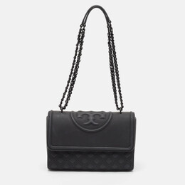 Tory Burch: Чёрная сумка  Fleming