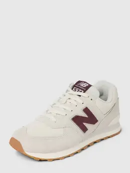 New Balance: Бежевые кроссовки 