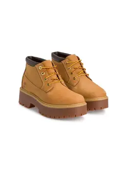 Timberland: Оранжевые ботинки 