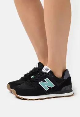 New Balance: Чёрные кроссовки 