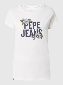 Pepe Jeans London: Белая футболка 