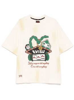 EVISU: Белая футболка 