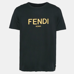 Fendi: Чёрная футболка 