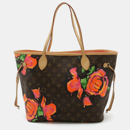 Louis Vuitton: Розовая сумка-шоппер  Neverfull MM