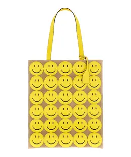 Moschino: Многоцветная сумка-шоппер  Smiley