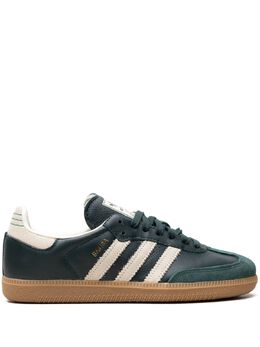 adidas: Зелёные кроссовки  Samba