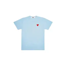 Comme des Garcons PLAY: Голубая футболка  Heart