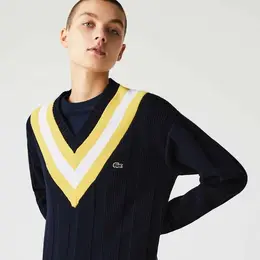 LACOSTE: Синий свитер 