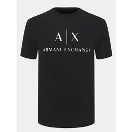 Armani Exchange: Чёрная футболка 