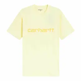 Carhartt WIP: Жёлтая футболка  Script