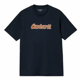 Carhartt WIP: Синяя футболка 