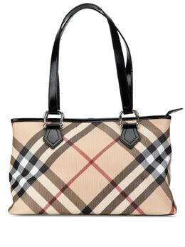 Burberry Pre-Owned: Коричневая сумка-шоппер 