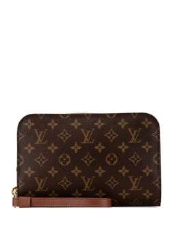 Louis Vuitton Pre-Owned: Коричневый клатч 