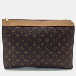 Louis Vuitton: Коричневая сумка  Pochette