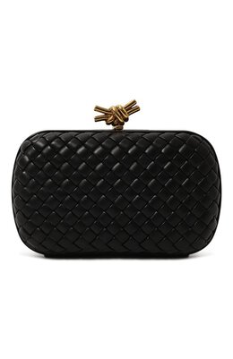 Bottega Veneta: Чёрный клатч 