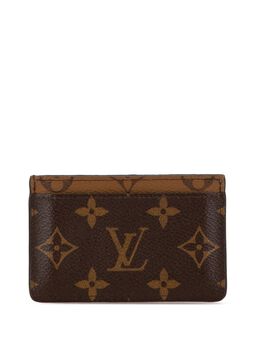 Louis Vuitton Pre-Owned: Коричневый картхолдер 