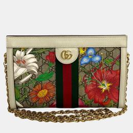 Gucci: Коричневая сумка  Ophidia Flora