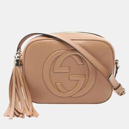 Gucci: Бежевая сумка  Interlocking G