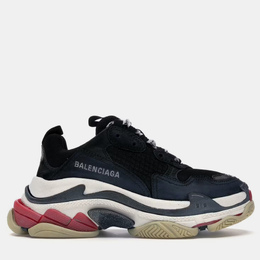 Balenciaga: Чёрные кроссовки  Triple S