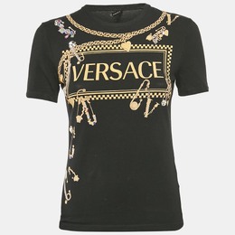 Versace: Чёрная футболка 