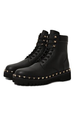 Valentino: Чёрные ботинки  Rockstud