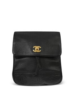 CHANEL Pre-Owned: Чёрный рюкзак 